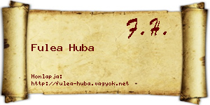 Fulea Huba névjegykártya